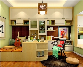 江南绿野书柜板材案例