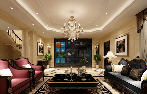 江南绿野客厅板材案例